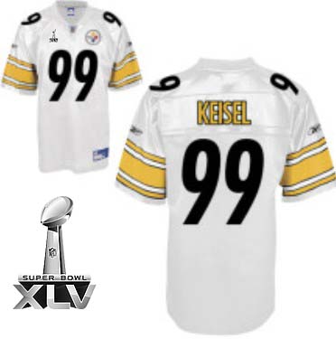 Steelers #99 Brett Keisel White Super Bowl XLV Stitched Youth NFL Jersey