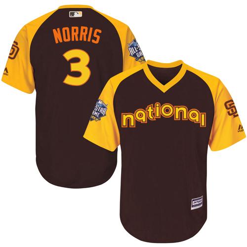 Padres #3 Derek Norris Brown 2016 All-Star National League Stitched Youth MLB Jersey