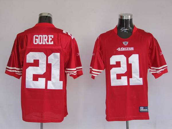 49ers #21 Frank Gore Red Stitched Youth NFL Jersey