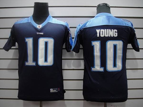 Titans #10 Vince Young Dark Blue Stitched Youth NFL Jersey