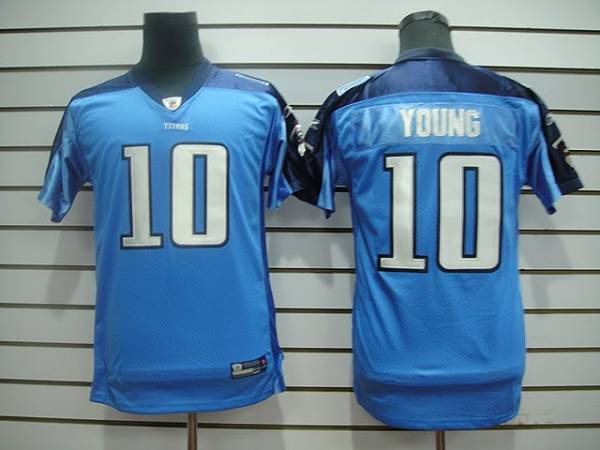 Titans #10 Vince Young Baby Blue Stitched Youth NFL Jersey