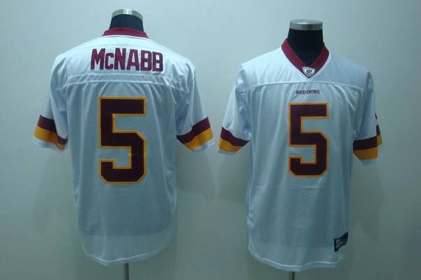 Redskins #5 Donovan McNabb White Stitched Youth NFL Jersey