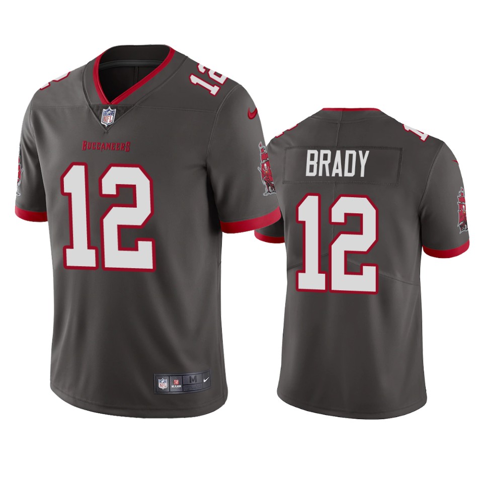 Youth Tampa Bay Buccaneers #12 Tom Brady New Grey Vapor Untouchable Limited Stitched NFL Jersey