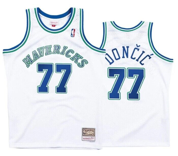 Toddlers Dallas Mavericks #77 Luka Doncic White Swingman Stitched Basketball Jersey