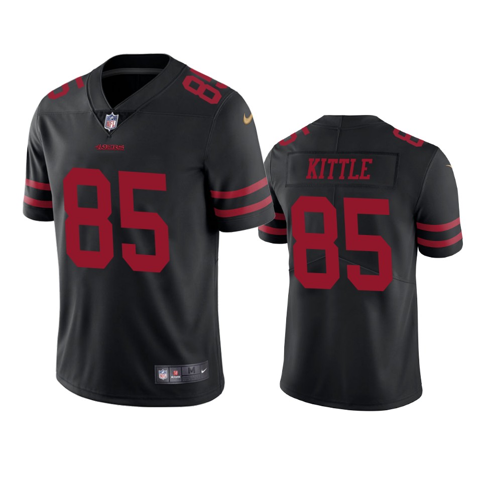 Youth NFL San Francisco 49ers #85 George Kittle Black Vapor Untouchable Limited Stitched Jersey