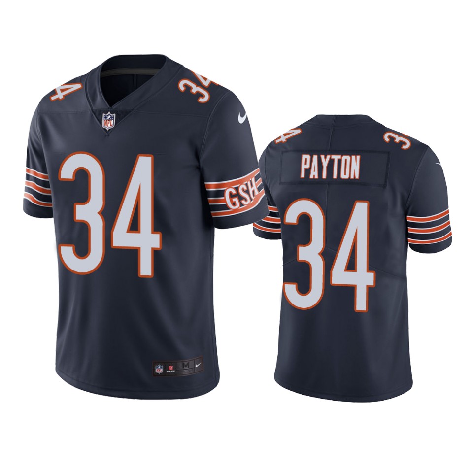 Youth Chicago Bears #34 Walter Payton Navy Vapor Untouchable Limited Stitched NFL Jersey
