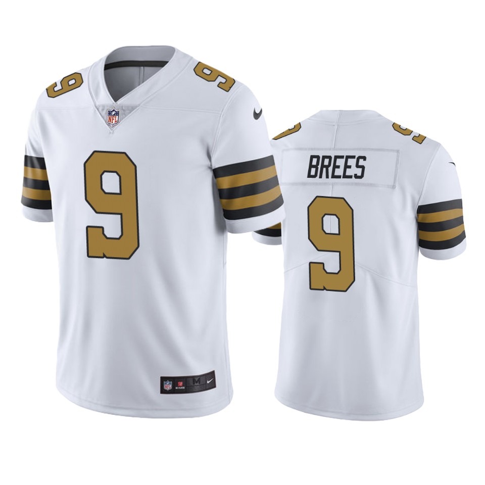 Youth New Orleans Saints #9 Drew Brees White Limited Rush Stitched NFL Jersey