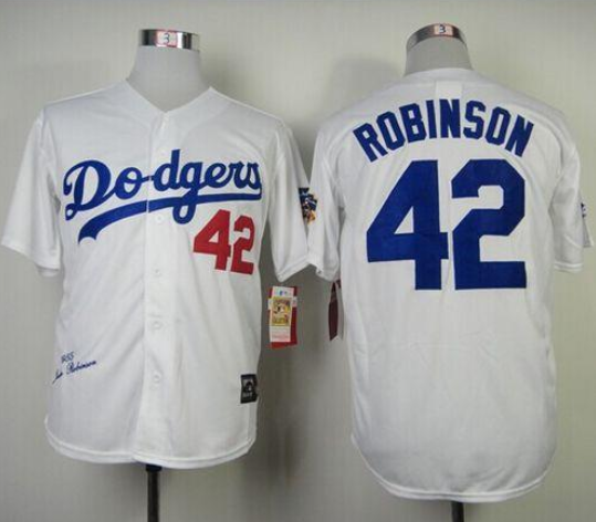 Youth Los Angeles Dodgers #42 Jackie Robinson White Throwback Stitched MLB Jersey