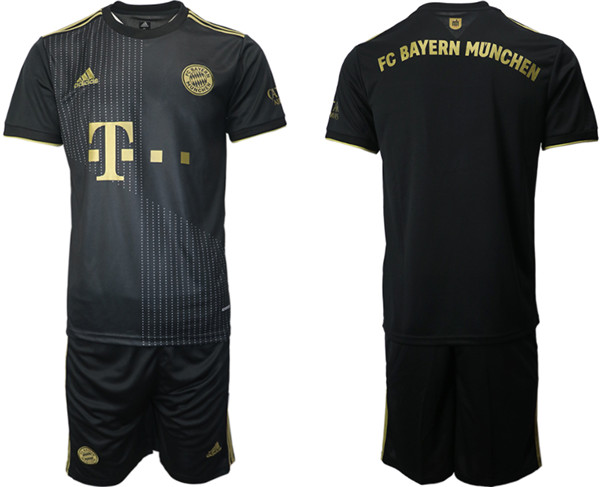 Men's FC Bayern München Black Away Soccer Jersey Suit