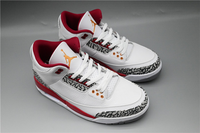 Men's Running weapon Air Jordan 3 White/Red OG Shoes 066
