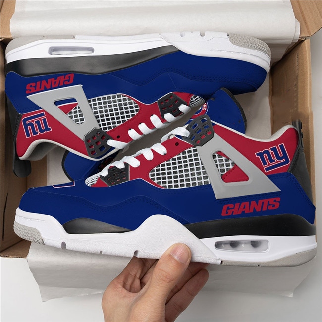 Women's New York Giants Running weapon Air Jordan 4 Shoes 0001