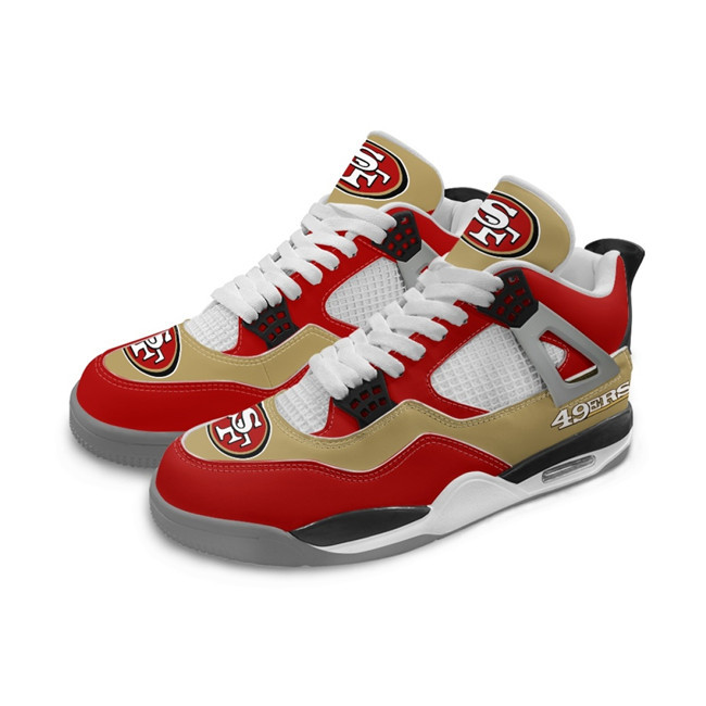 Women's San Francisco 49ers Running weapon Air Jordan 4 Shoes 0002