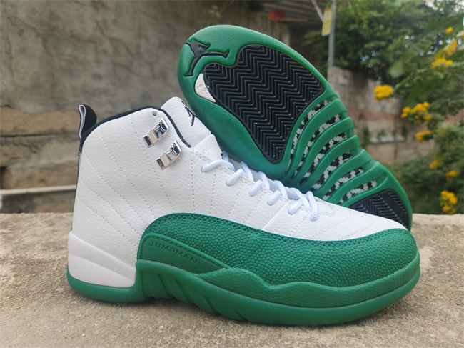 Men's Running weapon Air Jordan 12 White/Green 0103
