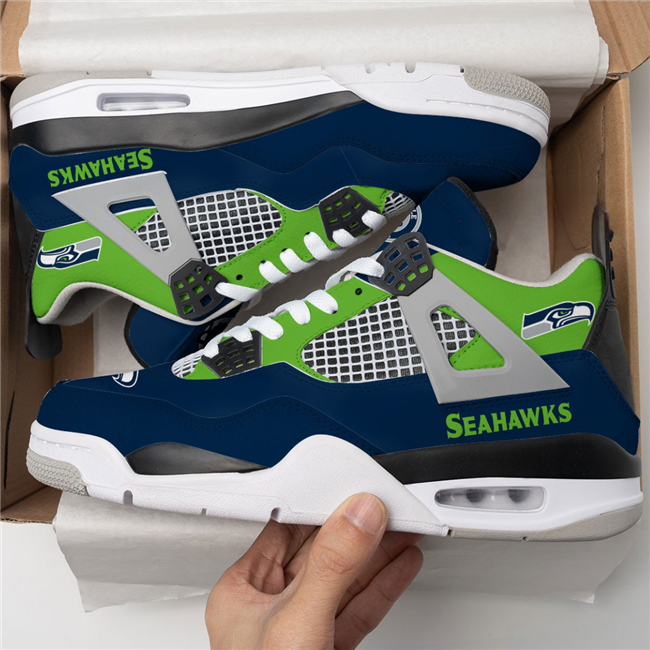 Women's Seattle Seahawks Running weapon Air Jordan 4 Shoes 0001