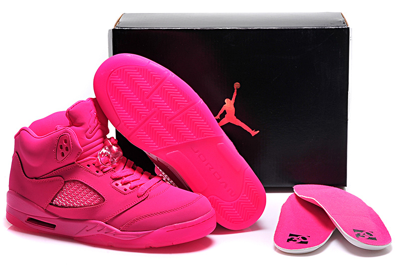 Running weapon Cheap Wholesale Nike Shoes Air Jordan 5 Hyper Pink for Women