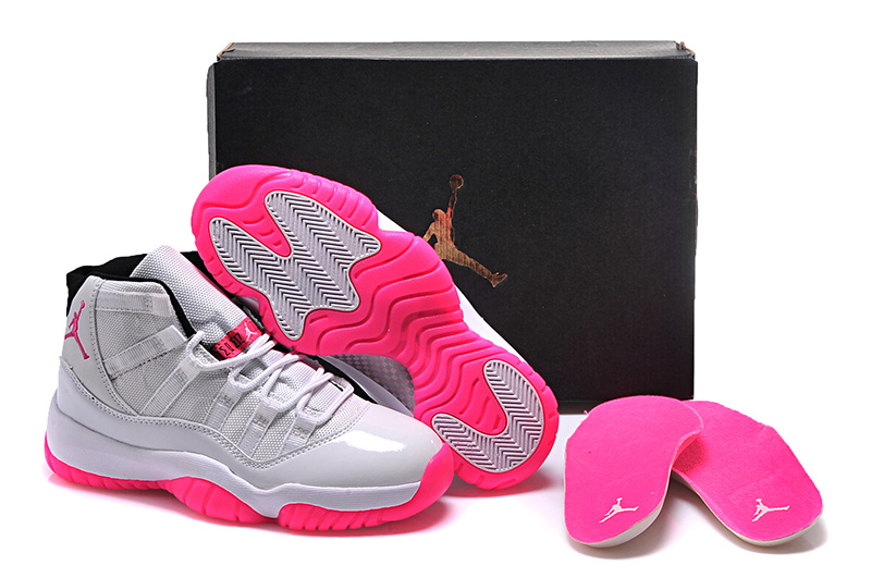 Running weapon Cheap Wholesale Nike Shoes Air Jordan 11 Retro High White/Pink
