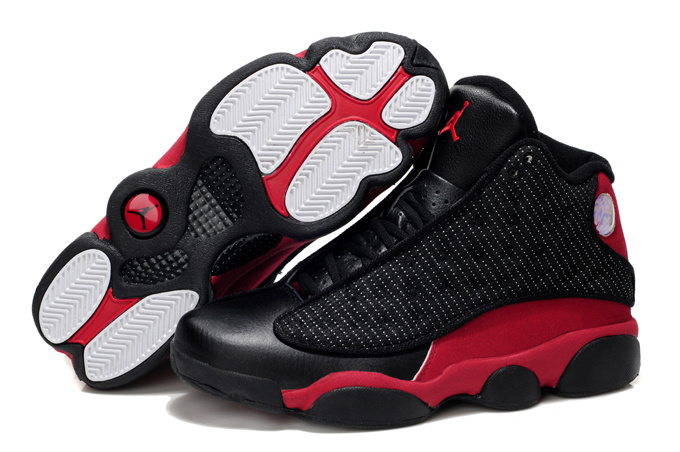 Running weapon New Air Jordan 13 Retro Basketball Shoes Black/Red