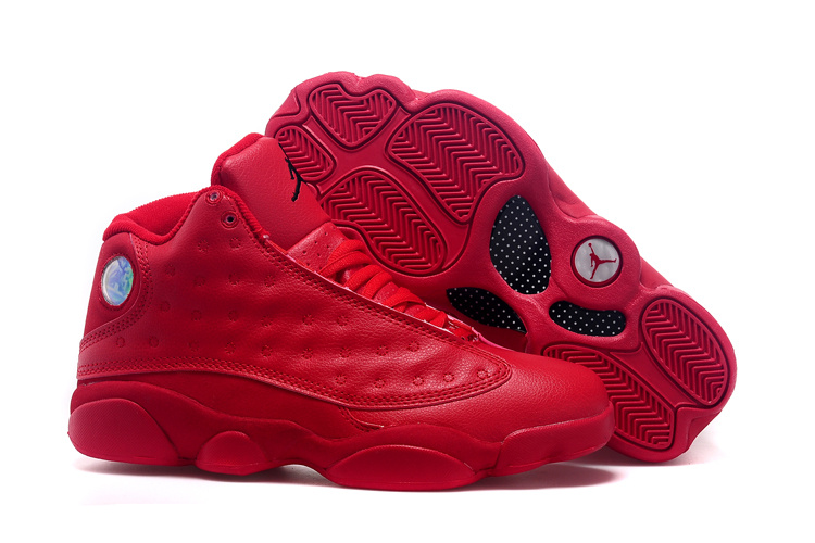 Running weapon Air Jordan 13 All Red Cheap Wholesale Nike Shoes