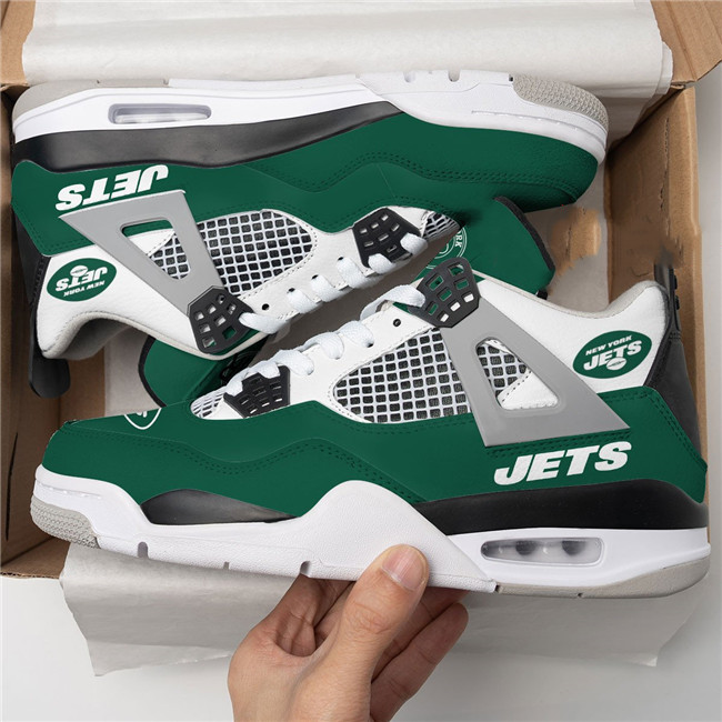 Women's New York Jets Running weapon Air Jordan 4 Shoes 0001