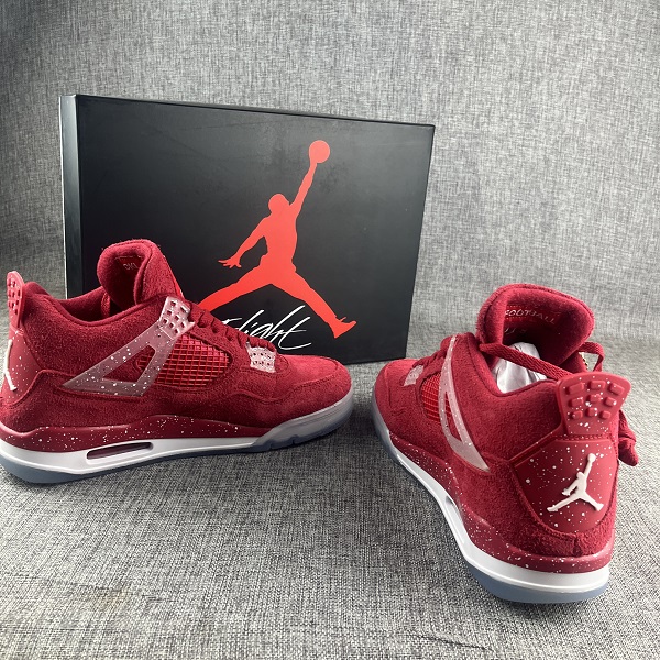 Women's Running weapon Air Jordan 4 Red Shoes 079