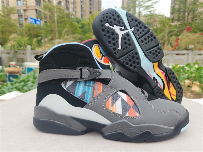 Men's Running Weapon Air Jordan 8 Shoes Grey 013