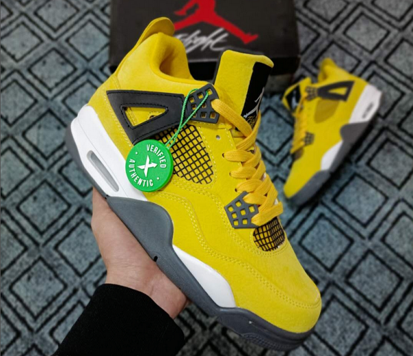 Men's Hot Sale Running weapon Air Jordan 4 ''Yellow'' Shoes 069