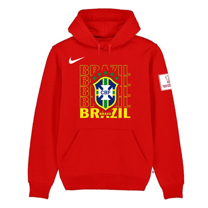 Men's Brazil FIFA World Cup Soccer Hoodie Red