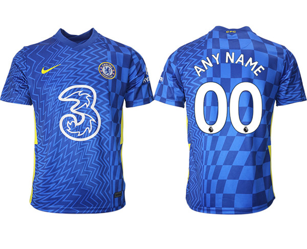 Men's Chelsea Custom 2021/22 Blue Home Soccer Jersey