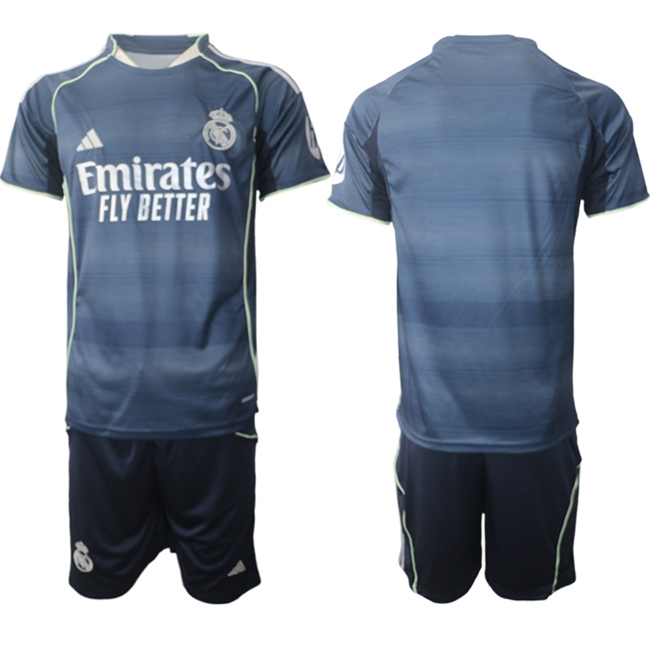 Men's Real Madrid Custom 2025/26 Navy Away Soccer Jersey Suit