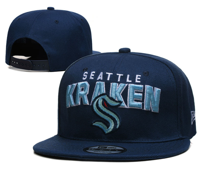 Seattle Kraken Stitched Snapback Hats 005