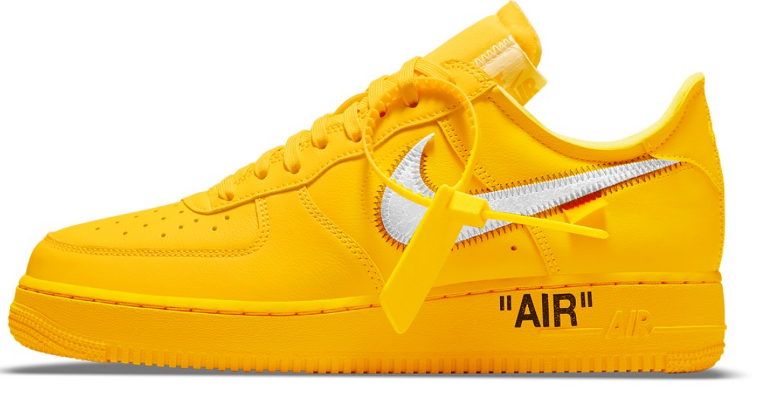 Men's Off-White™ x Nike Air Force 1 "University Gold" Shoes 023
