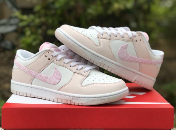 Men's Dunk Low Pink/White Shoes 0267