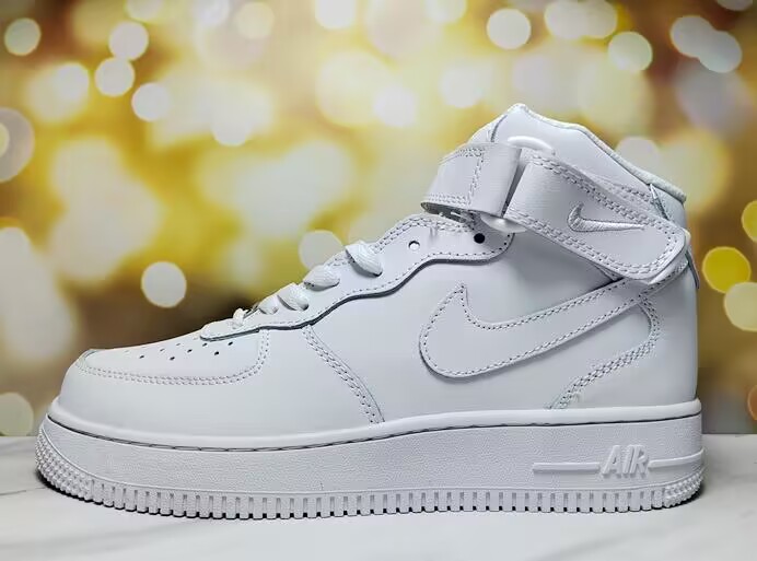 Women's Air Force 1 High Top White Shoes 0119