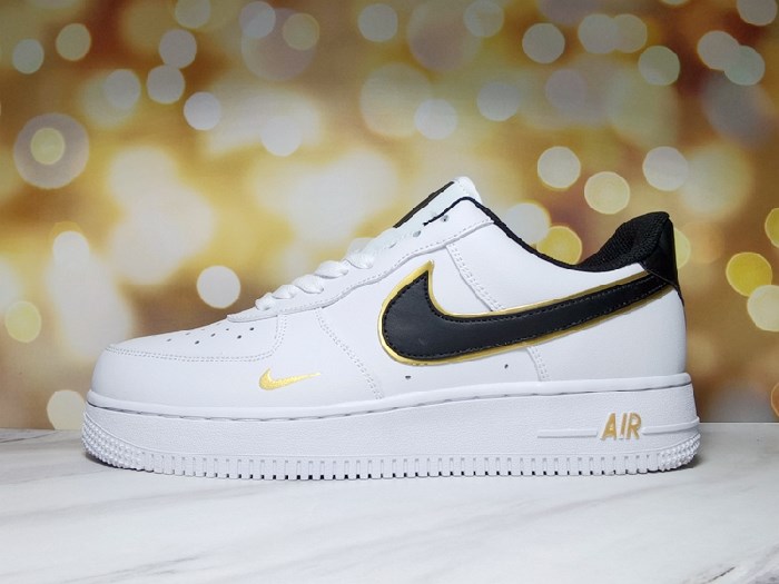 Women's Air Force 1 High Top White/Black Shoes 0183